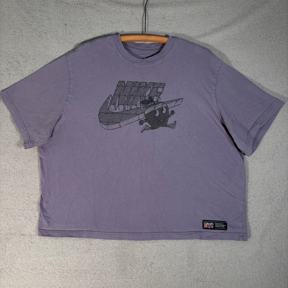 Nike NYC Graphic T Shirt Women's XXL Purple Cotton Nike‎ Tee Big Apple New York